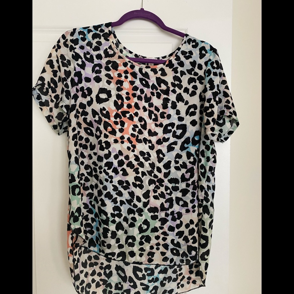 Multi-colored animal print fun top!